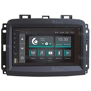 Easyconnect Auto-radio voor Fiat, 500 liter, Android GPS Bluetooth wifi, USB, Full HD touchscreen, display 6,2 inch