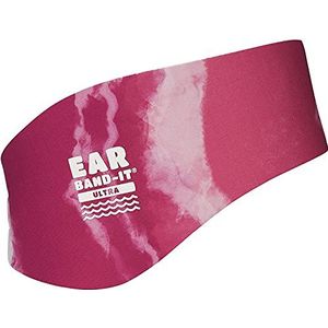 Ear Band-It Ultra 100% neopreen zwemband, dik, sterker, waterbescherming aanbevolen voor douche, zwembad, strand, maat kinderen en volwassenen, roze (Tie Dye), maat S
