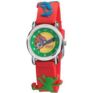 PIPPI LANGSTRUPMF Polshorloge met siliconen armband en wijzerplaat PE2110-918