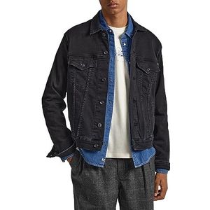 Pepe Jeans Pinner Denim Herenjas, Zwart (Denim-XF8)