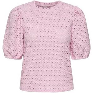 Onlelisa S/S O-Neck Top Box JRS Haut Box, Roseate Spoonbill, S