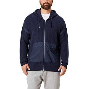 s.Oliver Big Size Herenjas met lange mouwen, relaxed fit, Donkerblauw