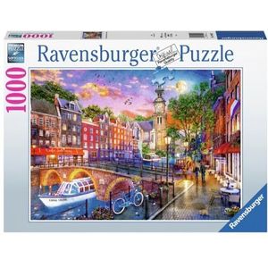 Ravensburger Puzzel - Zonsondergang over Amsterdam - 1000 stukjes puzzel voor volwassenen en kinderen vanaf 14 jaar