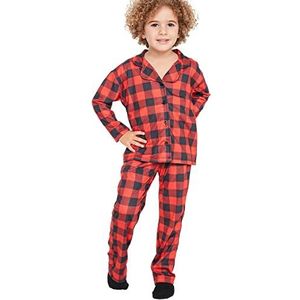 Trendyol Ensemble de Pyjama pour Homme en Tricot Fin avec T-Shirt et Pantalon Pijama (Lot de 2) Fille, Rouge, 6-7 ans