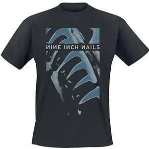 Nine Inch Nails Pretty Hate Machine T-shirt voor heren, korte mouwen, zwart, regular fit, zwart, S, zwart.