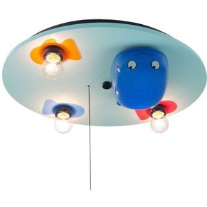 Niermann Standby 613 plafondlamp voor kinderen, wolk, walvis, lichtblauw, 46 x 34 x 14 cm