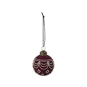 House Doctor 206860842 ornament van fluweel, diameter 5,5 cm, rood-bruin