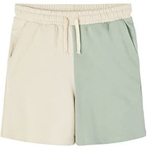 NAME IT Boy's Sweat Colourblock Shorts, Oatmeal, 176