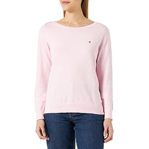 Tommy Hilfiger Jersey Stitch Boat-nk Sweater Damestrui, Pastel Roze