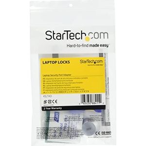 StarTech.com Adapterset voor veiligheidssleuf, K-slot voor tablet/iPad/PC/monitor/mobiele telefoon/laptop - compatibel met T-Bar - MacBook Pro/Air - diefstalbeveiliging - zilver