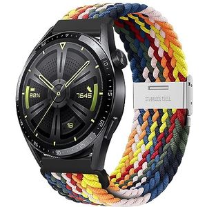 YASPARK Bandje compatibel met Huawei Watch GT2 46 mm, 22 mm, gevlochten, rekbaar, nylon, voor Huawei Watch GT/GT 3/GT3 Pro 46 mm/GT2 Pro/GT 2e/GT Runner/Galaxy Watch 46 mm/Galaxy Watch 3 45 mm