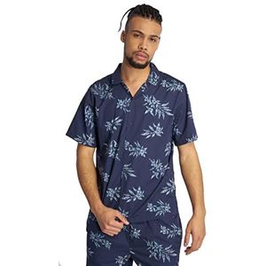 Urban Classics Resort Hawaiiaans overhemd voor heren, meerkleurig (subtiele bloemen 01680)