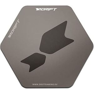 DRIFT GAMING Speelmat van gestructureerd vinyl, zeshoekig, waterbestendig, antislip, 88 x 100 x 0,3 cm, grijs