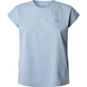 Pepe Jeans Blooma T-shirt voor dames (1 stuk), Blauw (Dazed Blue), L