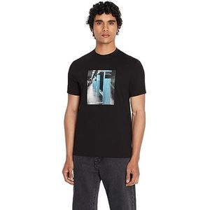 Armani Exchange Nyc Image Regular Fit T-shirt voor heren, zwart.