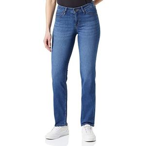 Lee Marion Straight Jeans voor dames, Mid Worn in