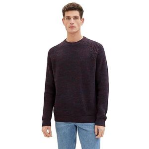 TOM TAILOR 1039709 heren sweater, 34249 - Red Navy Mouline