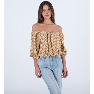 Hurley City Block Off Shoulder Top Dameshemd