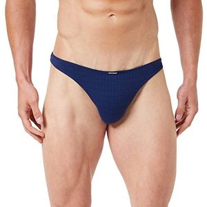 bruno banani String Check Line 2.0 Tangas voor heren, Marineblauw geruit (542)