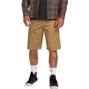 Volcom Frickin Chino shorts voor heren, kaki, 33 W