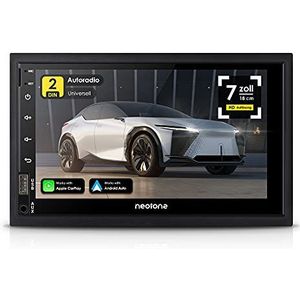 NEOTONE NDX-360A 2DIN autoradio met Android 10.0 Q, navigatie met Europese kaarten en levenslange update, CarPlay, Android Auto, DAB+, 7 inch, 32 GB met Bluetooth, OBD 2, USB L SDHC