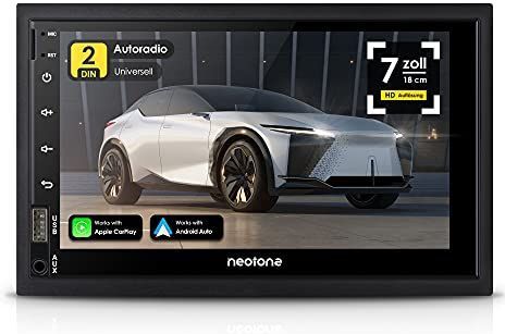 NEOTONE NDX-360A 2DIN autoradio met Android 10.0 Q, navigatie met Europese kaarten en levenslange update, CarPlay, Android Auto, DAB+, 7 inch, 32 GB met Bluetooth, OBD 2, USB L SDHC