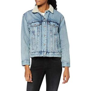 Levi's EXBF SHERPA TRUCKER STRANGERWAYS Jeansjas voor dames (1 stuk), Blauw (Strangerways 0026)