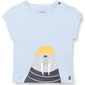 Joules Ben Baby T-shirt voor jongens, Blue Marl Walrus
