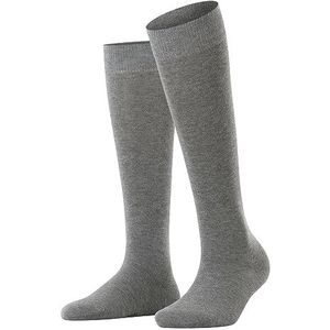 ESPRIT Basic Pure lange sokken, ademend, biologisch katoen, hoge zachte randen, zonder druk op het been, geschikt voor diabetici, effen, platte teennaad, 1 paar, Grijs (Light Grey Melange 3390) nieuw