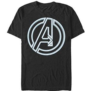 Marvel T-shirt Unisex Classic Avengers Glow Icon Organic korte mouwen T-shirt zwart, M, SCHWARZ
