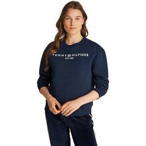 Tommy Hilfiger Logo Mdrn Reg Corp C-nk Swtshrt Ww0ww39791 Dames Sweatshirts, Donker Navy Blauw
