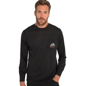 JP 1880 Trekking-Fonction Manches Longues T-Shirt Homme, Noir, 5XL