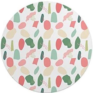 Questo Casa, Ronde muismat, digitaal bedrukt, antislip onderkant, voor kantoor en thuis, diameter 22 cm