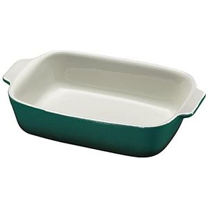 Küchenprofi Provence Ovenschaal, rechthoekig, groen/binnen, wit, 30 x 19 x 6,5 cm, van keramiek voor oven, oven, oven, oven, oven, oven, oven, oven, oven, oven tot 260 °C, ook geschikt voor koelkast, vriezer