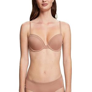 ESPRIT Micro Laceband Rcs Clas.push push-up beha voor dames, Kleur: beige