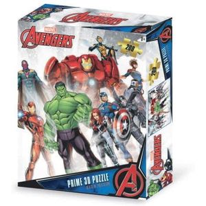 Grandi Giochi Avengers horizontale lenticulaire puzzel met 200 stukjes inbegrepen en verpakking met 3D-PUA01000-effect, PUA01000