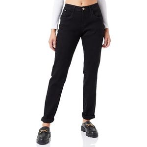 Cream Women's Jeans Skinny Fit Midrise Waist Regular Waistband 5 Pockets, Pitch Black Unwashed, 31W