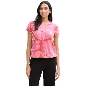 TOM TAILOR 1045238 Damesblouse, 37187 - Roze ontwerp met grote bloemen, 38