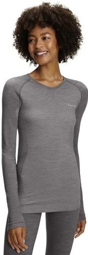 FALKE Dames Wool-Tech Light Ronde Neck Technisch Ondergoed Sport Shirt Lange Mouwen Warm en Koud Ademend Klimaatregulering Anti-geur Wol Functioneel Garen 1 stuk