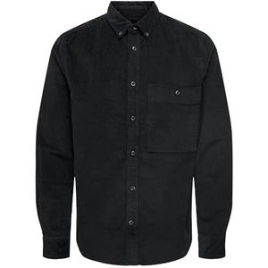 ONLY & SONS Onsnewterhooter Reg Cord LS T-shirt Noos Shirt met lange mouwen voor heren, zwart.