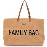 CHILDHOME, Family Bag, luiertas, reistas/weekendtas, grote capaciteit, afneembare tas, teddy, beige