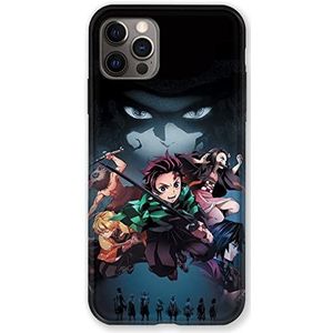 Cokitec Hoesje voor Iphone 13 Mini (5.4) Manga Demon Slayer Zwart
