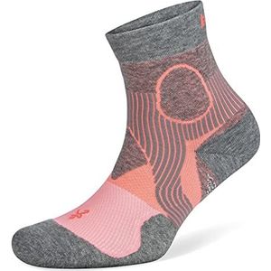 Balega Support Quarter Socks Unisex Sokken, Sherbet Roze/Midgrey