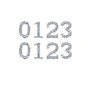 GLOREX Cijfers P en D 25 mm 0-3 stickers van blauwe kunststof 14,5 x 8,6 x 0,2 cm