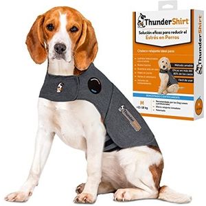 ThunderShirt: Kalmerend hondenjack, onmiddellijke natuurlijke angstverlichting, vuurwerk, reizen, donder, grijze jas, 5 maten M