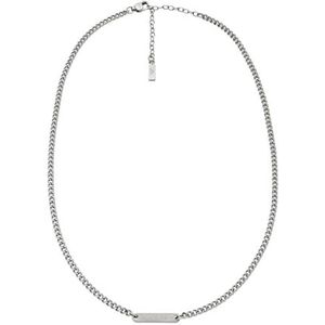 Emporio Armani EGS3188040 Herenhalsketting, roestvrij staal, zilverkleurig, eenheidsmaat, roestvrij staal, geen edelsteen, Roestvrij staal, Geen edelsteen