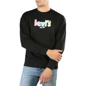 Levi's Relaxd Graphic Crew Sweatshirt voor heren (1 stuk), Poster met logo - kaviaar