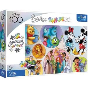 Trefl Junior - Disney, de kleurrijke wereld van Disney - puzzel 160 XL Super Shape - grote stukken, puzzel met de helden van Disney-sprookjes, voor kinderen vanaf 6 jaar