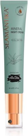 SEAMANTIKA - Minerale nachtcrème met aloë vera – herstelt en voedt tijdens de slaap – normale tot droge huid – zonder parabenen, sulfaten, minerale oliën – 40 ml
