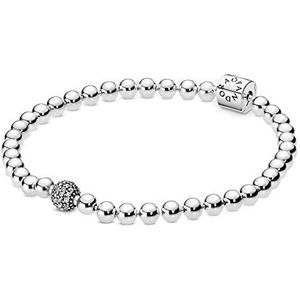 Pandora dames tennisarmbanden zilver, 17 cm, Zilver, Zirkonia